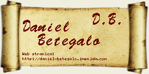 Daniel Betegalo vizit kartica